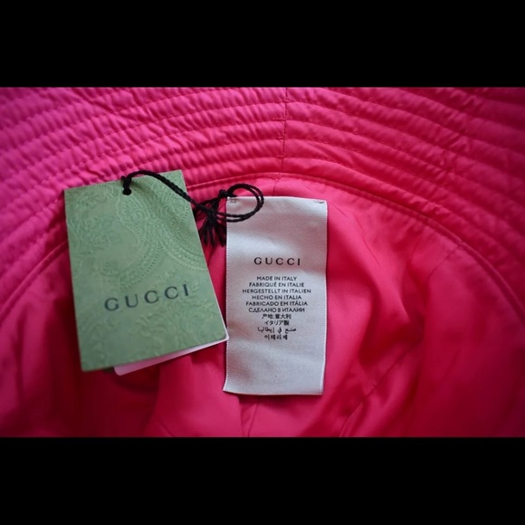Gucci Pink Bucket Hat with Gold Logo main image 5